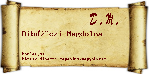 Dibáczi Magdolna névjegykártya
