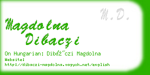 magdolna dibaczi business card